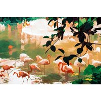 Photocircle Poster / Leinwandbild - Flamingo Sighting