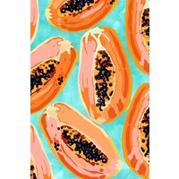 Photocircle Poster / Leinwandbild - Big Papaya Watercolor Painting