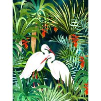 Photocircle Poster / Leinwandbild - To Me, You're Perfect, Tropical Jungle Heron
