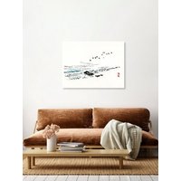 Photocircle Poster / Leinwandbild - Strandlandschaft von Kōno Bairei