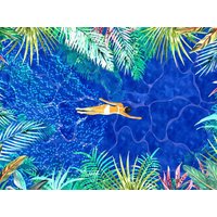 Photocircle Poster / Leinwandbild - Tropical Jungle Pool