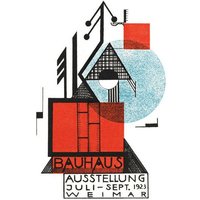 Photocircle Poster / Leinwandbild - Bauhaus Austellung Weimar 1923 (weiß)