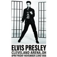 Photocircle Poster / Leinwandbild - Elvis Presley - Cleveland Arena