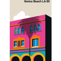 Photocircle Poster / Leinwandbild - Venice Beach LA 80