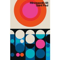 Photocircle Poster / Leinwandbild - Minneapolis 68 Saint Paul