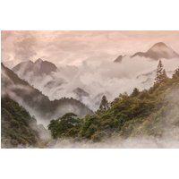 Photocircle Poster / Leinwandbild - Last Light Misty Mountain
