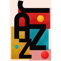 Photocircle Poster / Leinwandbild - Jazz typography