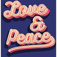 Photocircle Poster / Leinwandbild - Love and Peace typography