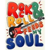 Photocircle Poster / Leinwandbild - Rock And Roll Feeds My Soul