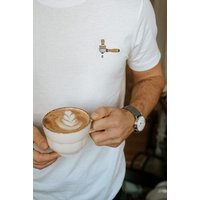 Coffee Fashion Siebträger & Tamper | Besticktes Organic Bio Baumwoll T-Shirt