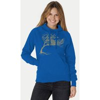 Peaces.bio - handbedruckte Biomode Bio-Damen-Kapuzensweater "Windytree"