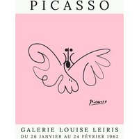 Photocircle Poster / Leinwandbild - Picasso Schmetterling – rosa