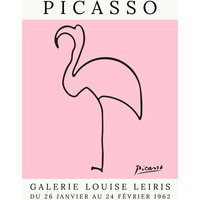 Photocircle Poster / Leinwandbild - Picasso Flamingo – rosa
