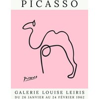 Photocircle Poster / Leinwandbild - Picasso Kamel – rosa