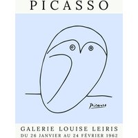 Photocircle Poster / Leinwandbild - Picasso Eule – blau