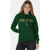 Peaces.bio - handbedruckte Biomode Bio-Hoodie Sperber Damen