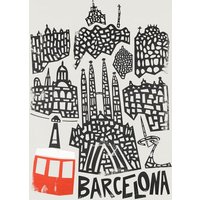 Photocircle Poster / Leinwandbild - Barcelona Cityscape