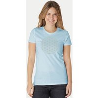 Peaces.bio - handbedruckte Biomode Bio-Damen-T-Shirt Die Blume des Lebens