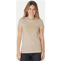 Peaces.bio - handbedruckte Biomode Bio-Damen-T-Shirt Die Blume des Lebens