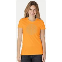 Peaces.bio - handbedruckte Biomode Bio-Damen-T-Shirt Die Blume des Lebens