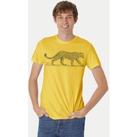 Peaces.bio - handbedruckte Biomode Bio Fit T-Shirt Leopard Herren