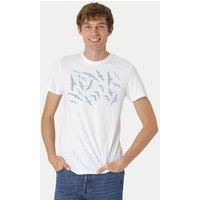 Peaces.bio - handbedruckte Biomode Fit T-Shirt Möwen Herren
