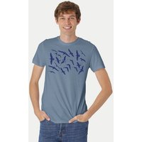 Peaces.bio - handbedruckte Biomode Fit T-Shirt Möwen Herren