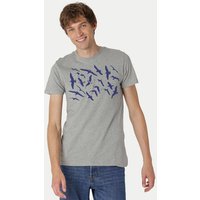 Peaces.bio - handbedruckte Biomode Fit T-Shirt Möwen Herren
