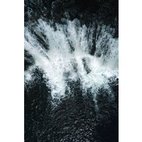 Photocircle Poster / Leinwandbild - Black and White Water Cascade