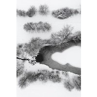 Photocircle Poster / Leinwandbild - the snowy winter wonderland LAKE