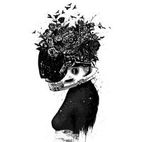 Photocircle Poster / Leinwandbild - Astronaut girl