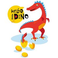 Photocircle Poster / Leinwandbild - Kinderzimmer-Dinosaurier – Illustration für Kinder