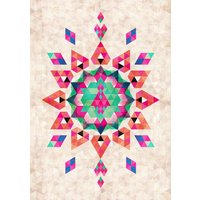 Photocircle Poster / Leinwandbild - Bohemian Kilim Star