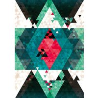 Photocircle Poster / Leinwandbild - Bohemian Kilim Triangles