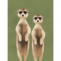 Photocircle Poster / Leinwandbild - Erdmännchen