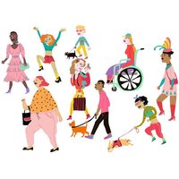 Photocircle Poster / Leinwandbild - People Walking (expended version)