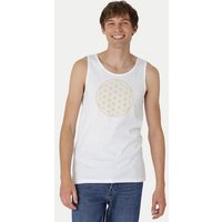 Peaces.bio - handbedruckte Biomode Bio Tank Top "Die Blume des Lebens" Herren