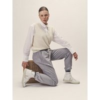 WOTE Damen Merino Strickpullunder mit tiefem V-Ausschnitt
