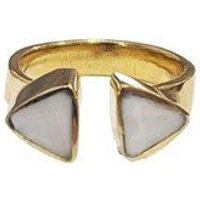 Swahili Coast Messing Fingerringe - TRIANGLE & GEO INLAY - Recycling Messingschmuck