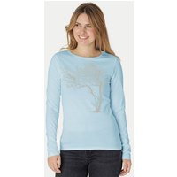 Peaces.bio - handbedruckte Biomode Bio-Damen-Langarmshirt "Fancy Tree"