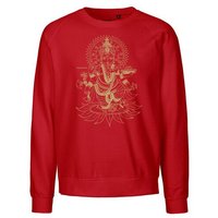 Peaces.bio - handbedruckte Biomode Bio Damen-Sweatshirt Loose Fit Ganesha