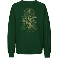 Peaces.bio - handbedruckte Biomode Bio Damen-Sweatshirt Loose Fit Ganesha