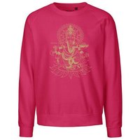 Peaces.bio - handbedruckte Biomode Bio Damen-Sweatshirt Loose Fit Ganesha