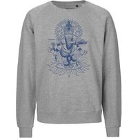 Peaces.bio - handbedruckte Biomode Bio Damen-Sweatshirt Loose Fit Ganesha