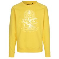 Peaces.bio - handbedruckte Biomode Bio Damen-Sweatshirt Loose Fit Ganesha