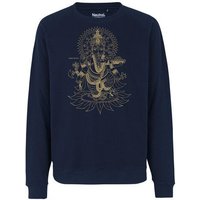 Peaces.bio - handbedruckte Biomode Bio Damen-Sweatshirt Loose Fit Ganesha