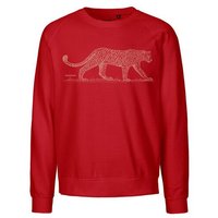 Peaces.bio - handbedruckte Biomode Bio Damen Sweatshirt Loose Fit Leopard