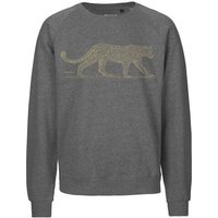 Peaces.bio - handbedruckte Biomode Bio Damen Sweatshirt Loose Fit Leopard