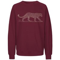 Peaces.bio - handbedruckte Biomode Bio Damen Sweatshirt Loose Fit Leopard