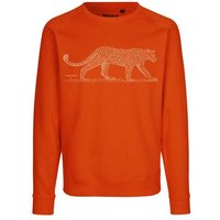 Peaces.bio - handbedruckte Biomode Bio Damen Sweatshirt Loose Fit Leopard